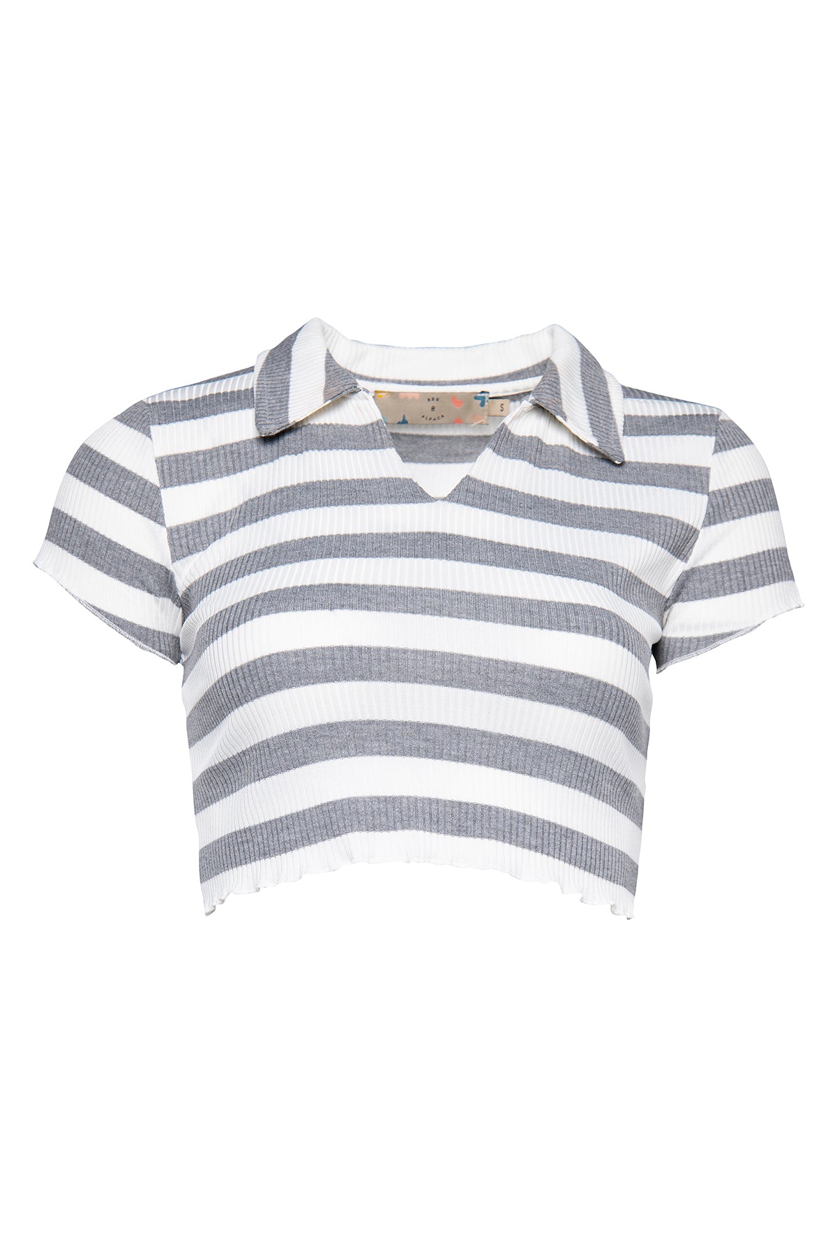 crop-polo-tee-grey-striped-ghost