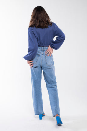 Blue bell comfy cropped sweatshirt.