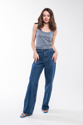 This top features a cropped length and a soft, knitted material in grey.