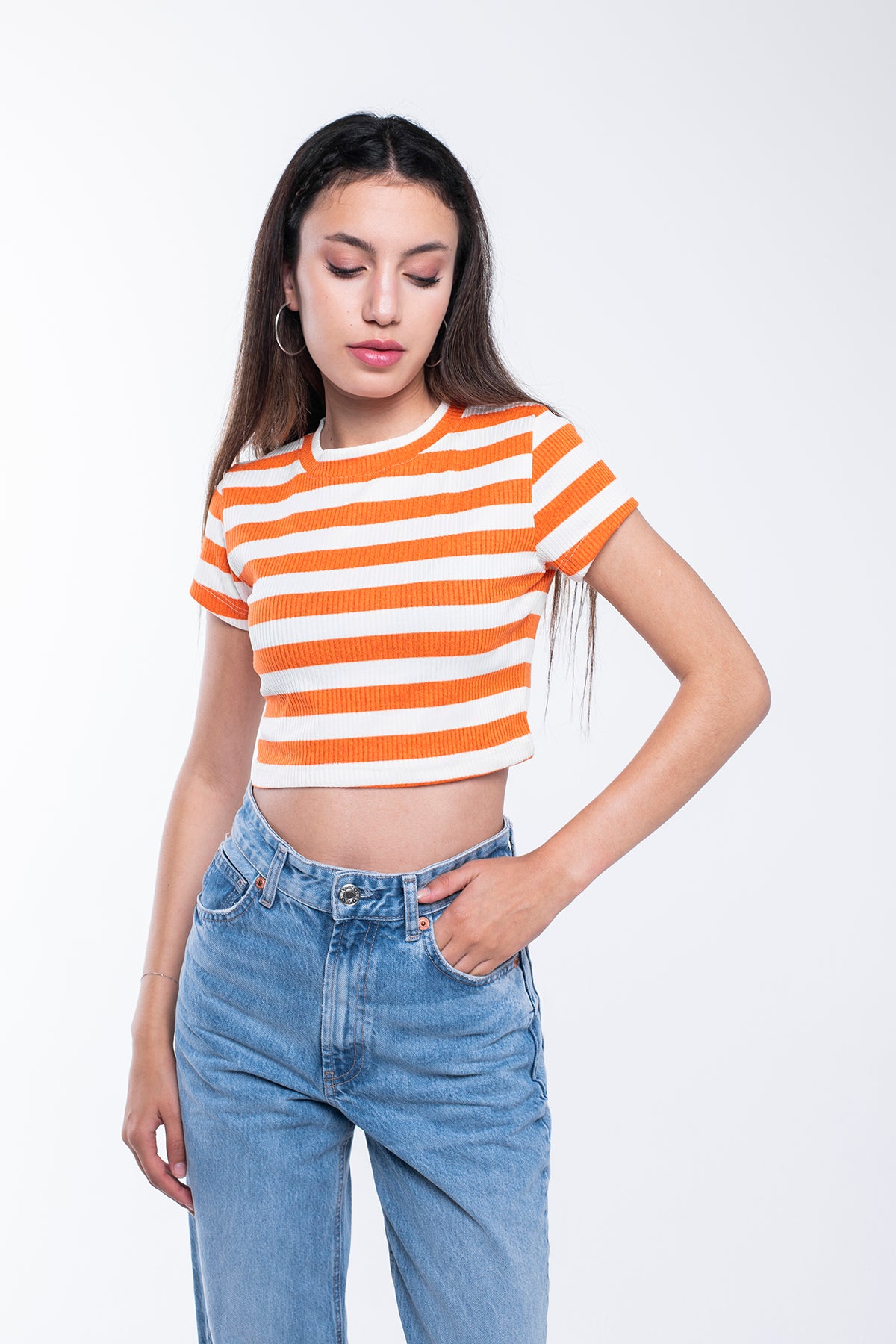 crop-top-striped-t-shirt-orange-1
